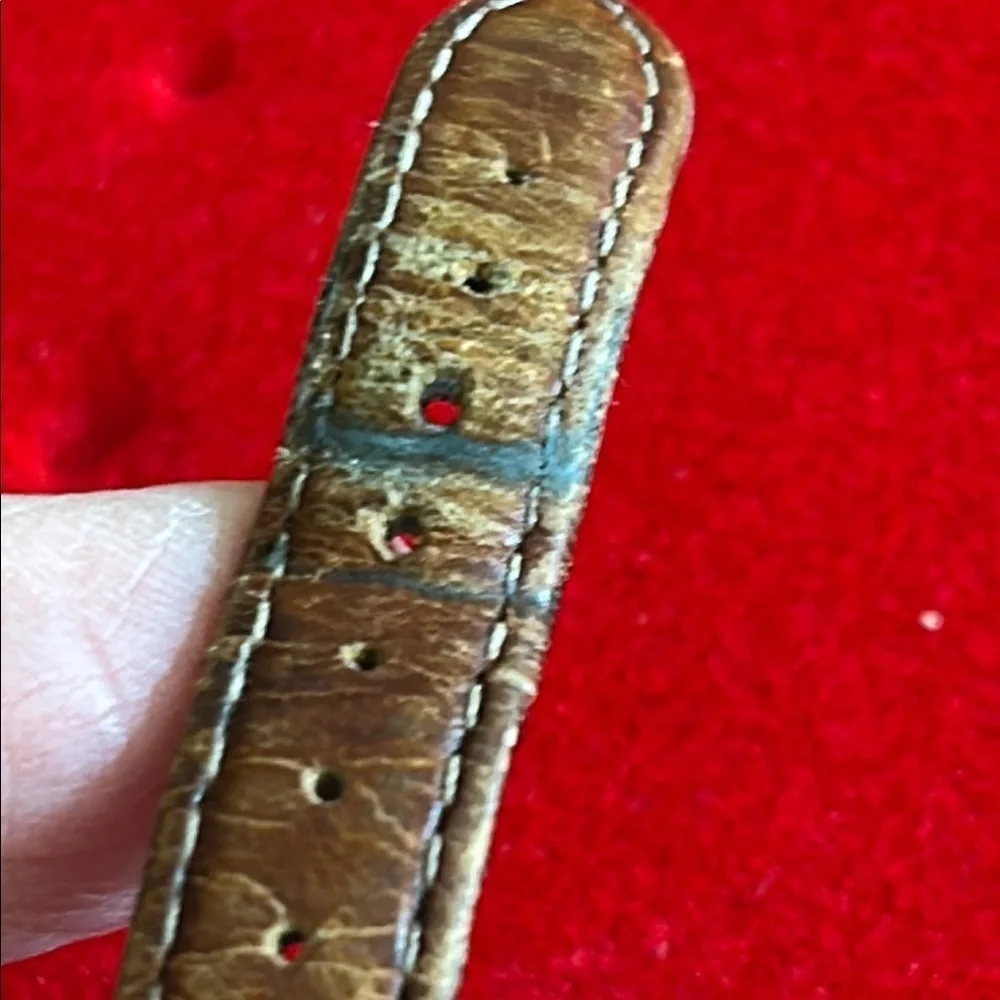Vintage Anne Klein II Brown Leather Strap Watch
